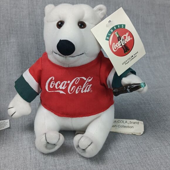Play-By-Play Plush Bear With Bottle Coca Cola Bear with Red Scarf Memorabilia - Picture 4 of 16